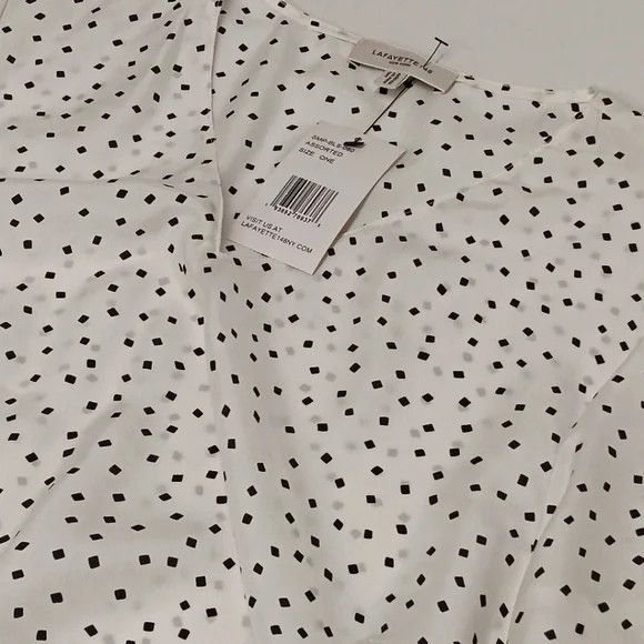 Lafayette 148 LAFAYETTE 148 NEW YORK Meg Silk V-Neck Blouse - Medium Size M / US 6-8 / IT 42-44 - 10 Thumbnail