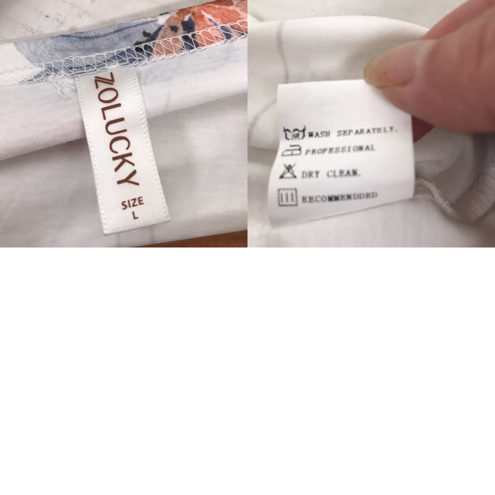 Vintage Zolucky Floral 3/4 Sleeve Cardigan Womens Size L White Classic Lightweight Knit Size L / US 10 / IT 46 - 8 Thumbnail