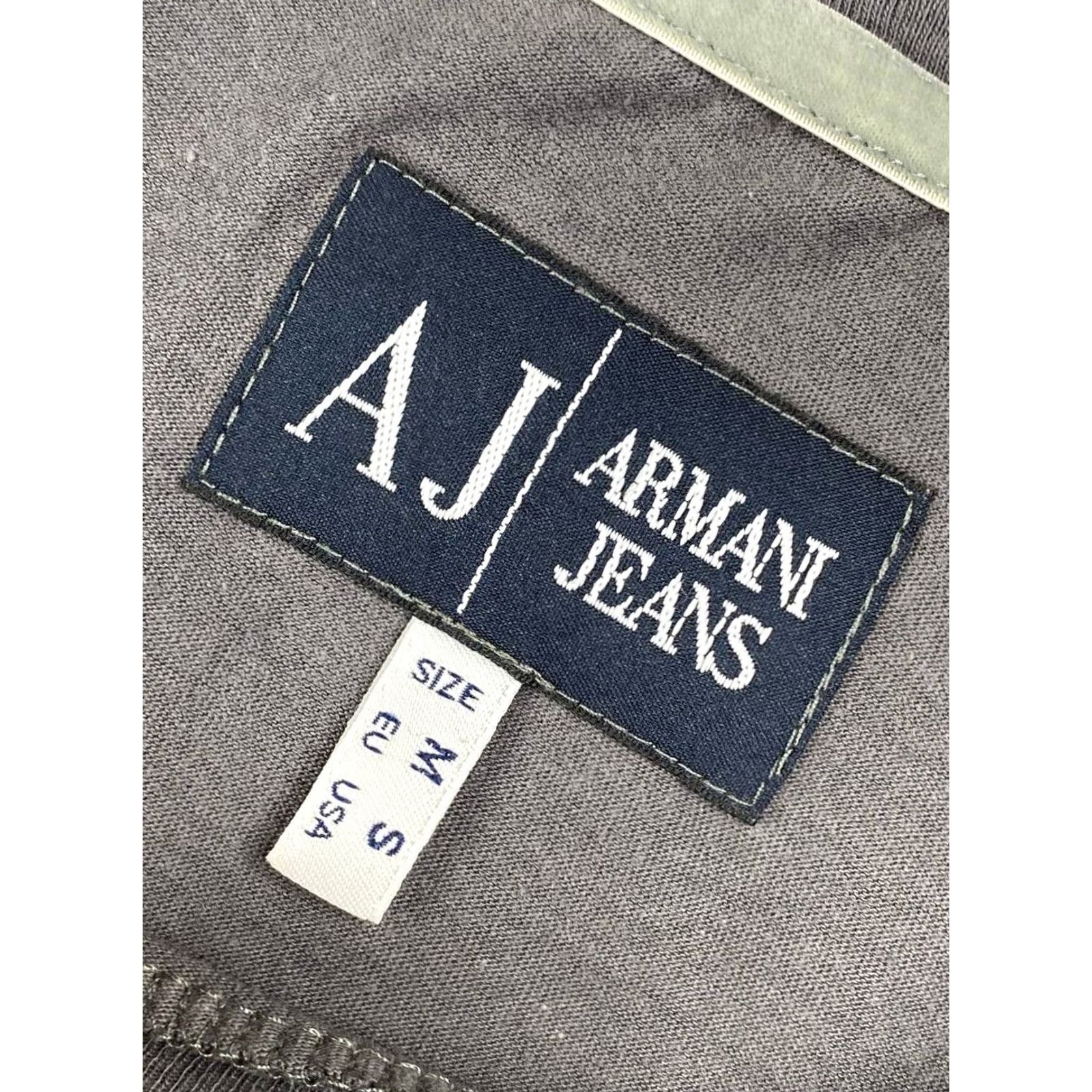 Vintage Armani Jeans T Shirt Big Logo Men M Gray Size US M / EU 48-50 / 2 - 7 Thumbnail