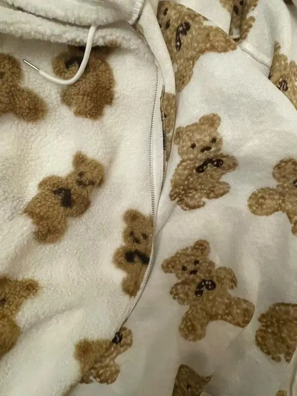 Japanese Brand Heart-shaped Print Plush Jacket Women Size XL / US 12-14 / IT 48-50 - 4 Thumbnail