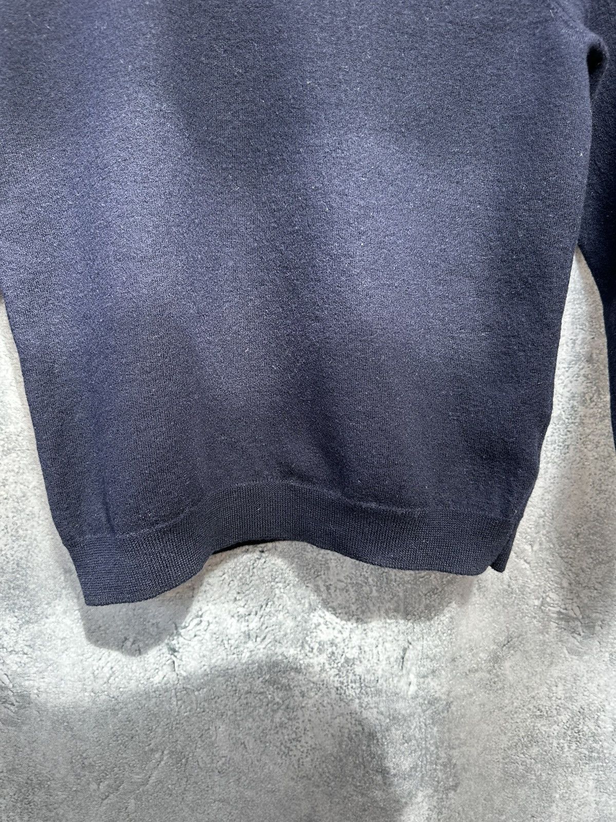 Sezane Sezane Jacob Jumper Navy Italy Merino Wool Sweater Size XS / US 0-2 / IT 36-38 - 8 Thumbnail