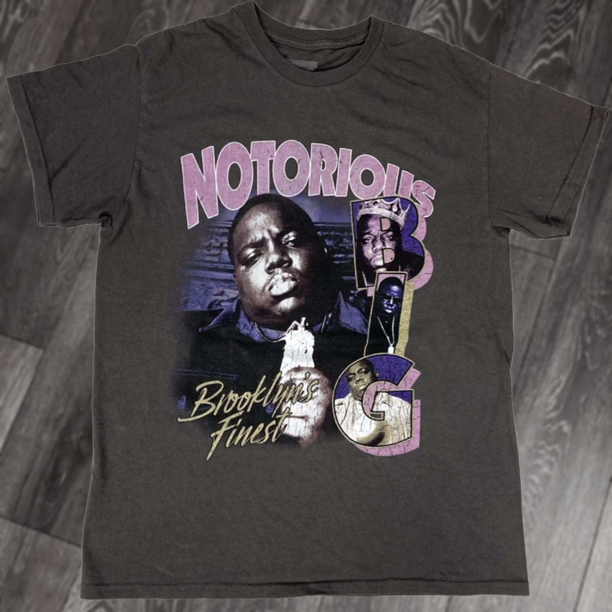 Vintage VINTAGE The Notorious BIG Brooklyn's Finest Graphic T-shirt Women Medium Gray Hip Hop Music Shirts" Size M / US 6-8 / IT 42-44 - 1 Thumbnail