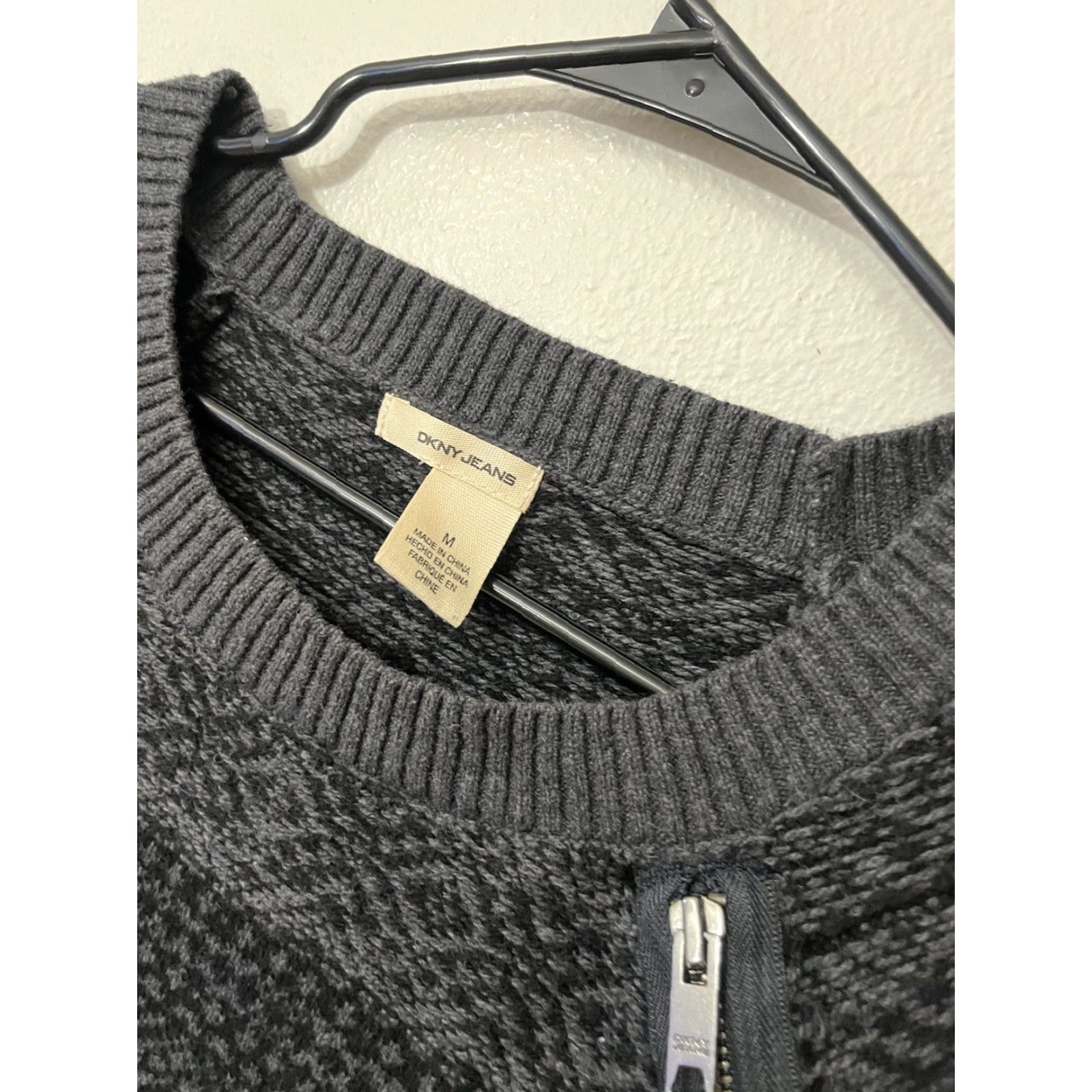 DKNY DKNY Jeans Sweater Dress Gray Long Sleeve Crew Neck Size M Womens Dress Sweater Size M / US 6-8 / IT 42-44 - 2 Thumbnail