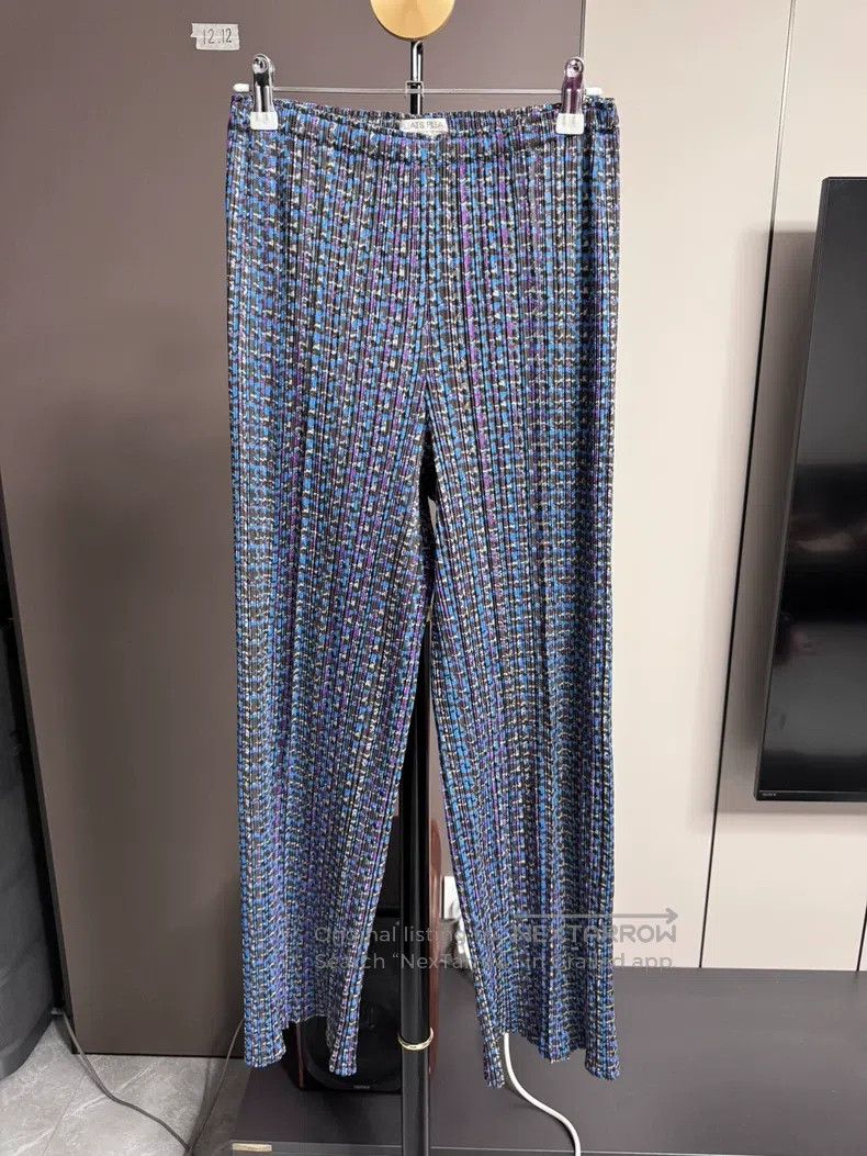 Issey Miyake Issey Miyake Mosaic Pattern Straight-Leg Pants Size 25" / US 0 / IT 36 - 1 Thumbnail