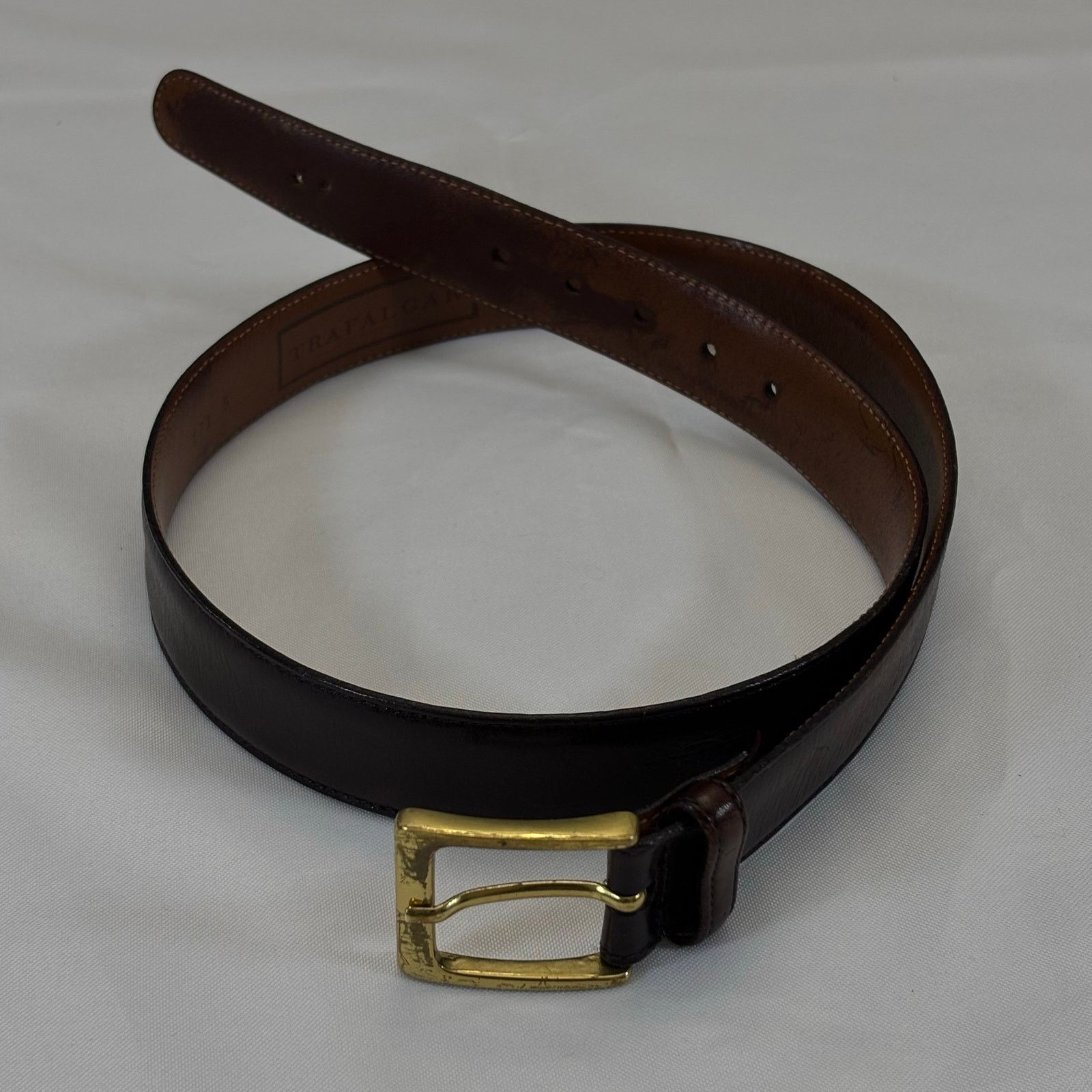 Trafalgar Trafalgar Hand Polished Cortina Leather Belt Black Size 32 Size 32 - 1 Thumbnail