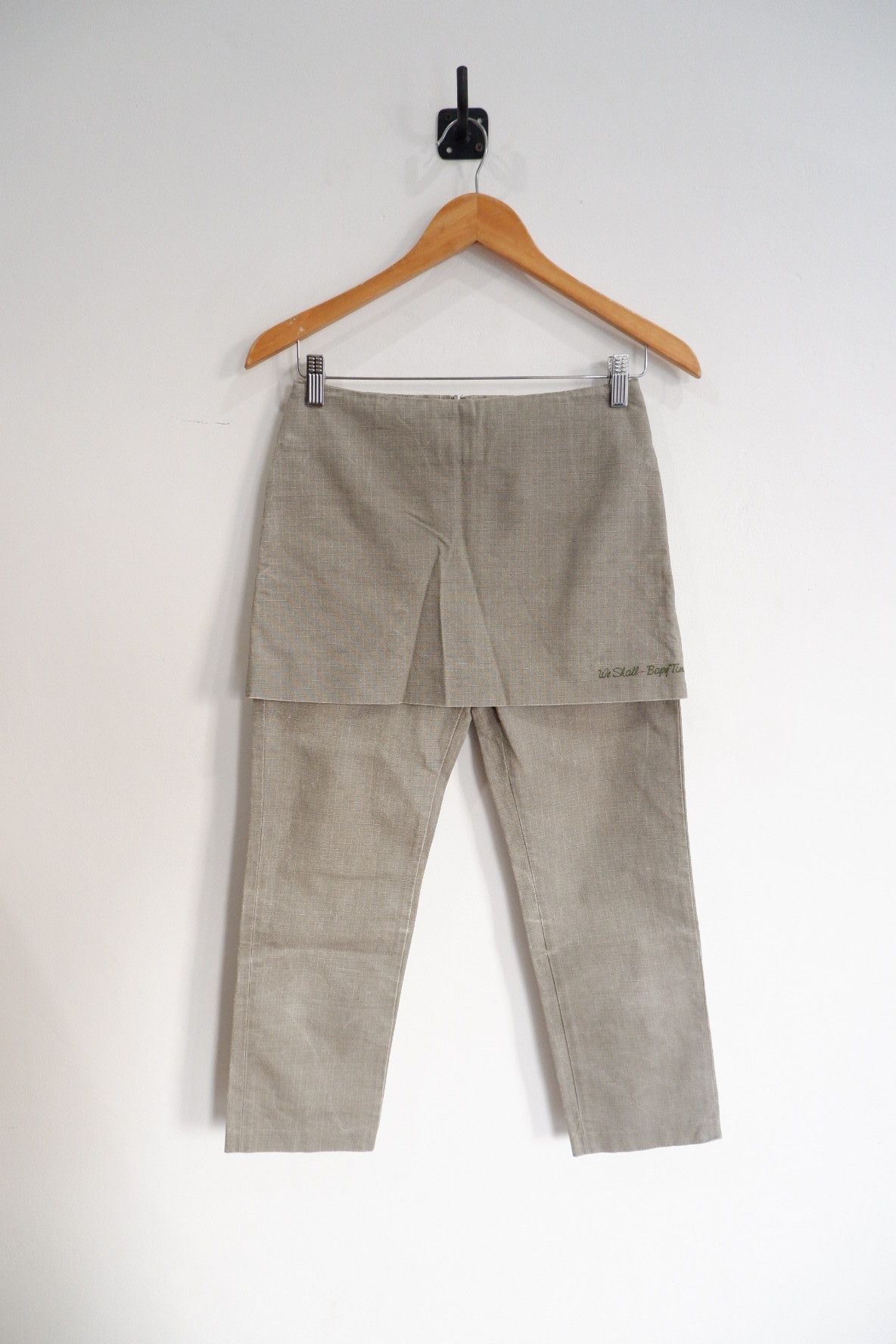 image of Bape Vintage Bapy Ripstop Skirt Pants in Grey, Women's (Size 26)