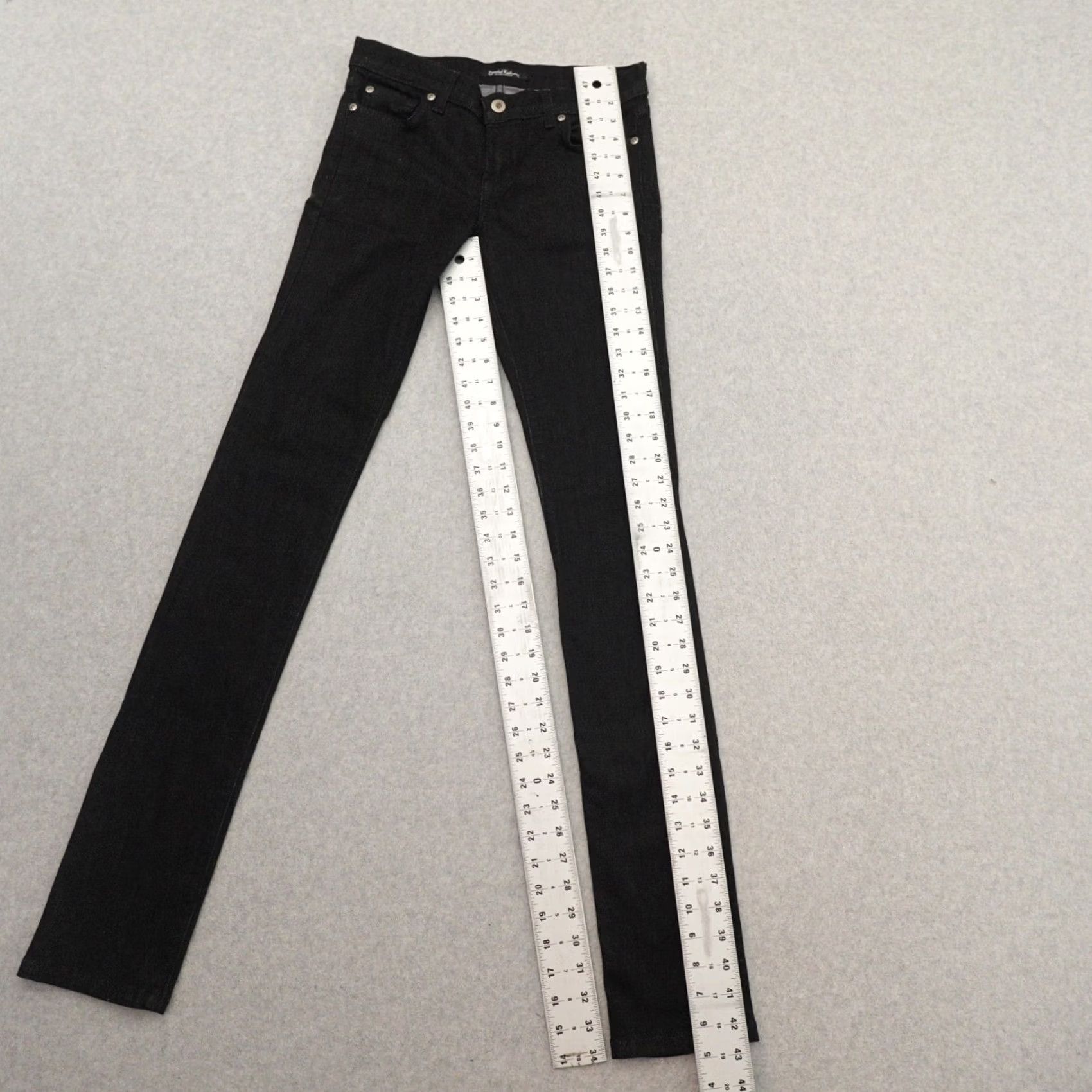 Vintage DAVID KHAN Jeans Womens 26 Skinny Black Stretch Denim Made in USA Size 26" / US 2 / IT 38 - 3 Thumbnail
