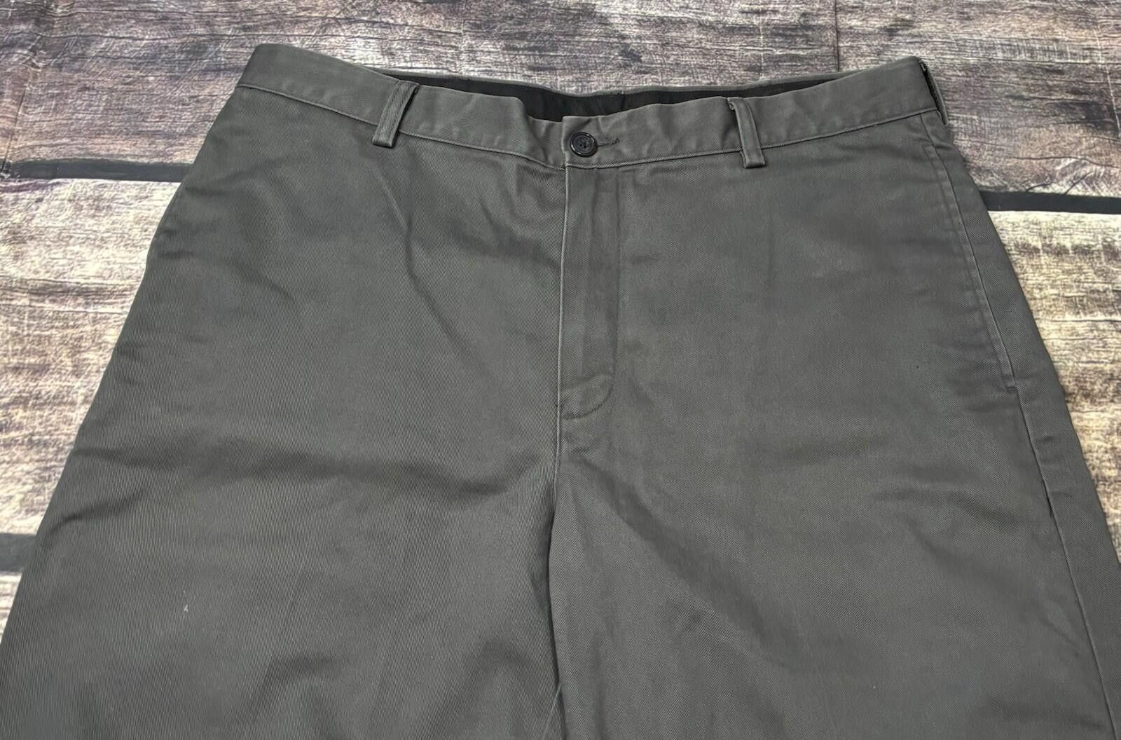 L.L. Bean LL Bean Pants Mens 35x32 Chino Cotton Green Straight Leg Size US 35 - 4 Thumbnail