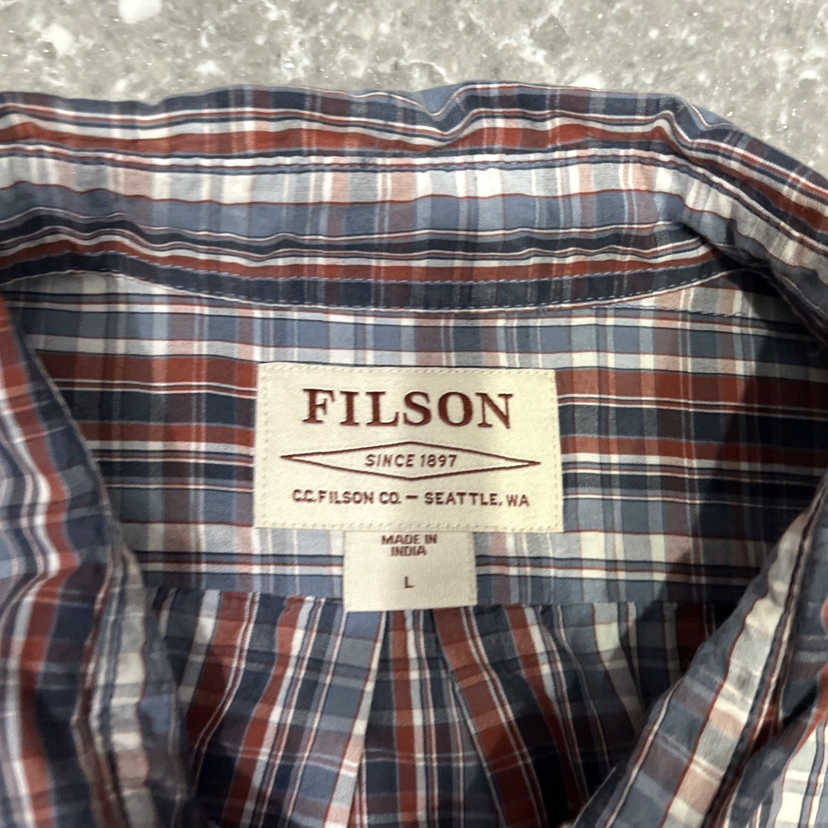 Filson Filson Shirt Button-Up Long Sleeve Plaid 100% Cotton Multicolor L Mens Size US L / EU 52-54 / 3 - 2 Thumbnail