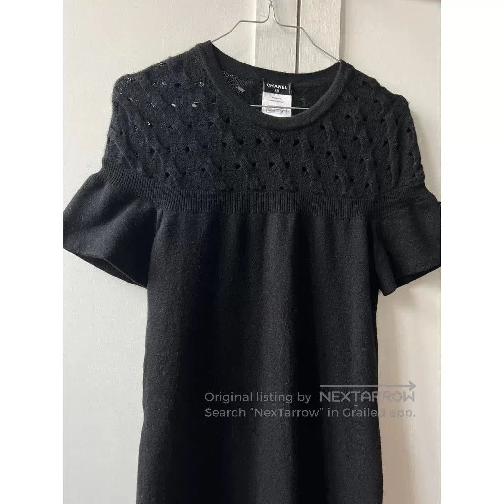 Chanel Chanel Black Baby Doll Cashmere Dress. Size XS / US 0-2 / IT 36-38 - 2 Thumbnail