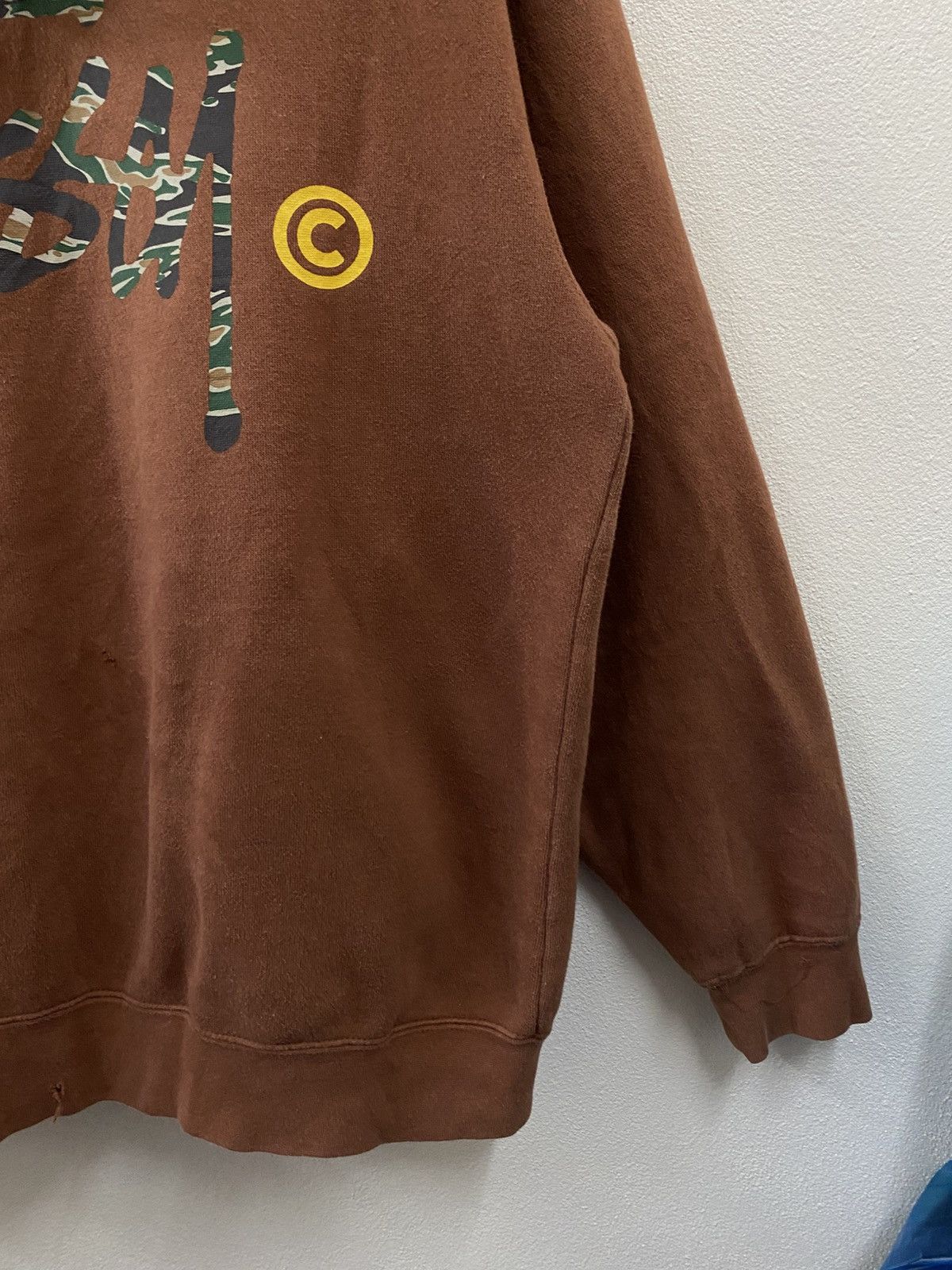 Stussy Vintage Stussy Big Logo Brown Hoodie Pullover Size US XL / EU 56 / 4 - 3 Thumbnail