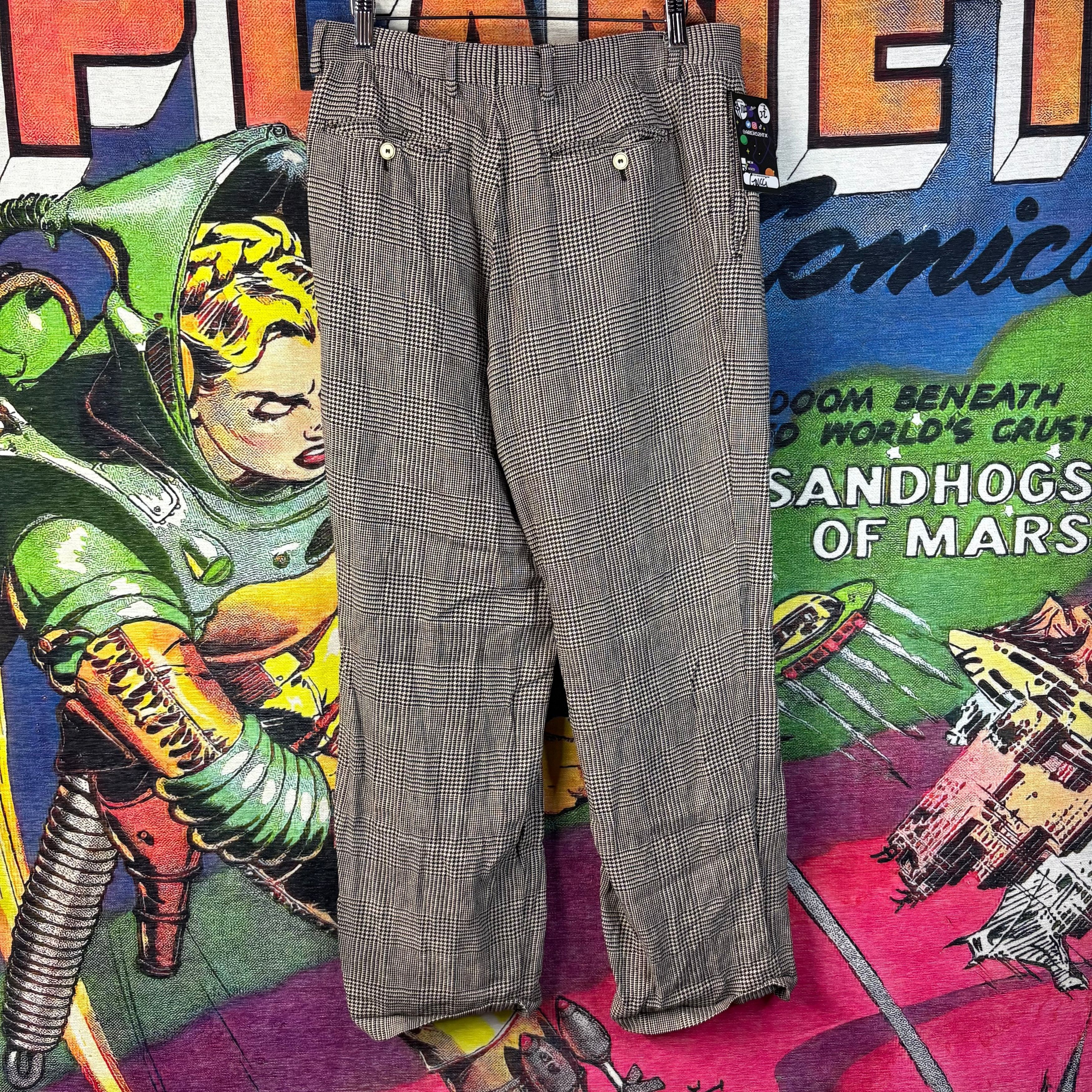 Gucci Gucci Plaid Print Houndstooth Straight Leg Pants Size 32" Size US 32 / EU 48 - 5 Thumbnail