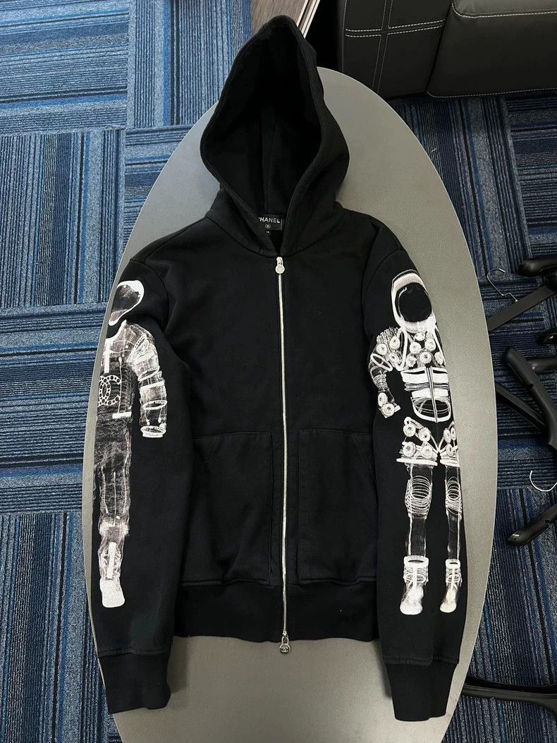 Chanel Astronaut Pattern Zip Hoodie- DMC