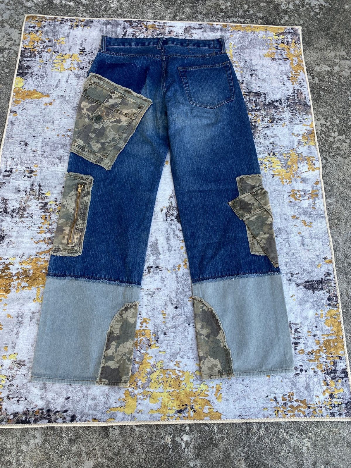 PPFM PPFM patchwork rebuild denim pants camouflage cargo pockets Size US 30 / EU 46 - 7 Thumbnail