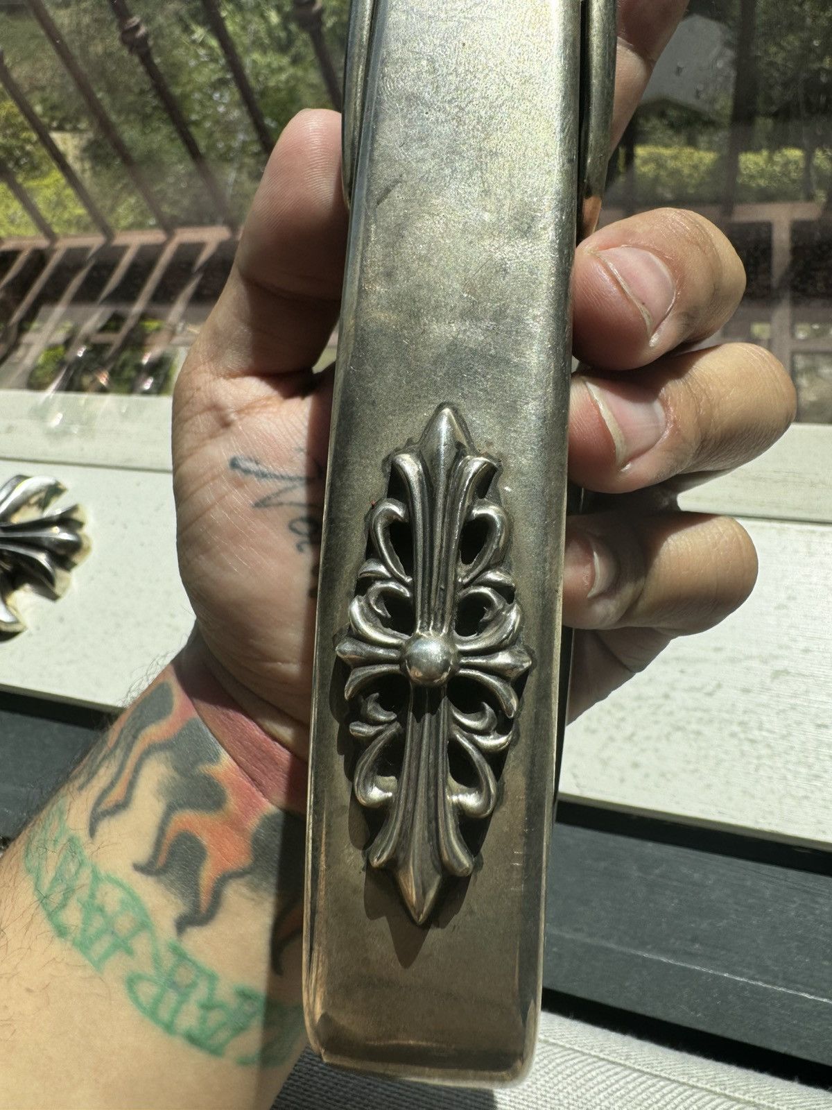 Chrome Hearts Silver Floral Stapler Size ONE SIZE - 4 Thumbnail