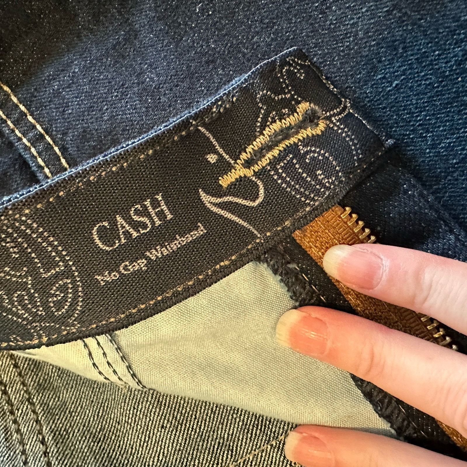 Wrangler Wrangler Cash Women’s No Gap Jeans 11/12 x 34 Dark Wash NWT Size 34" / US 12 / IT 48 - 5 Thumbnail