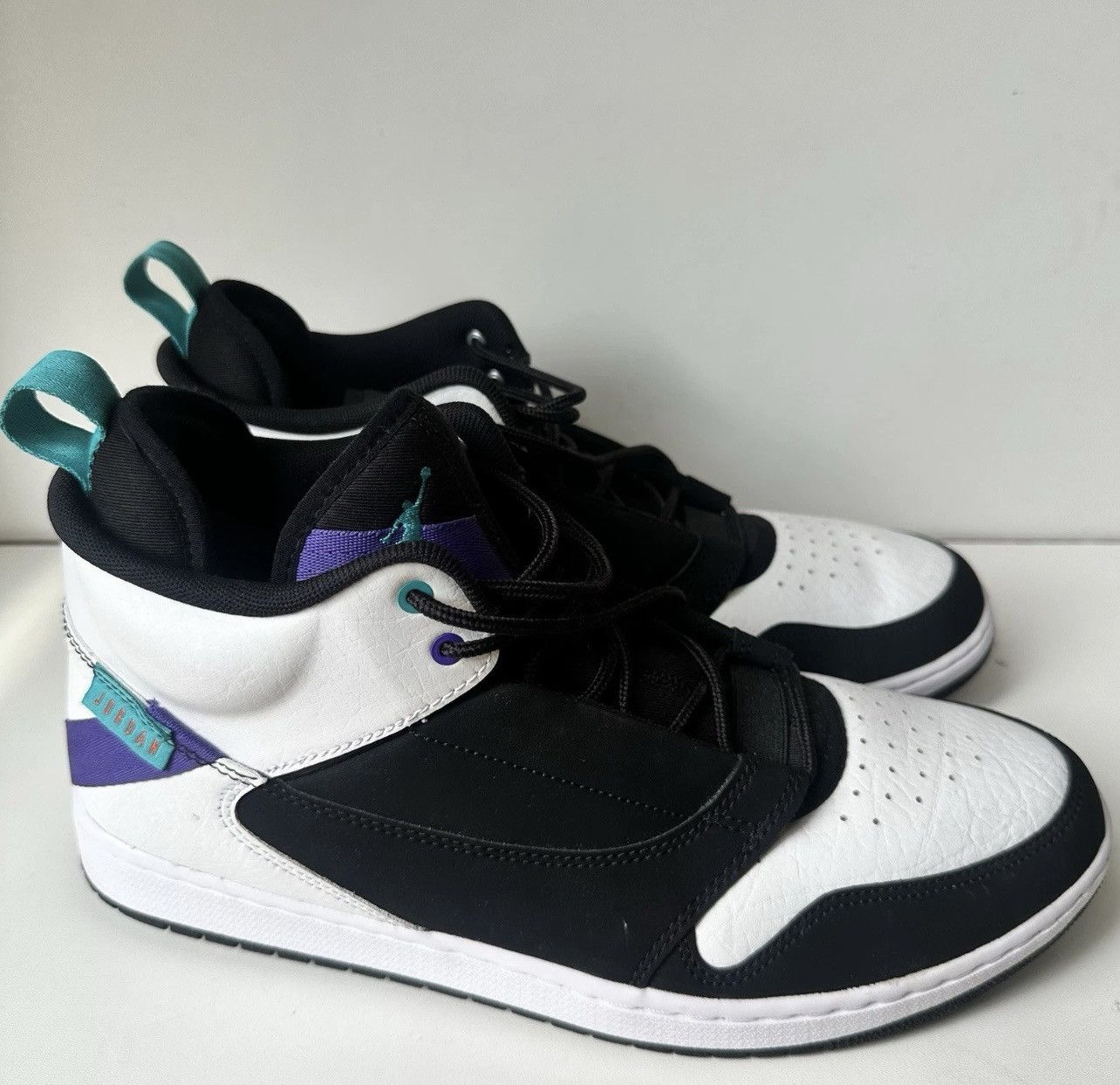 Nike Nike Men's Jordan Fadeaway Black & White Turbo Green Sz 10.5 Size US 10.5 / EU 43-44 - 5 Thumbnail