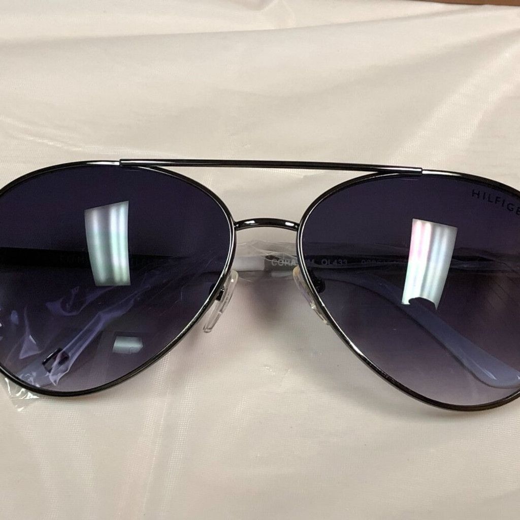 Tommy Hilfiger Tommy Hilfiger Black & Blue Aviator Frame Sunglasses Size ONE SIZE - 2 Thumbnail