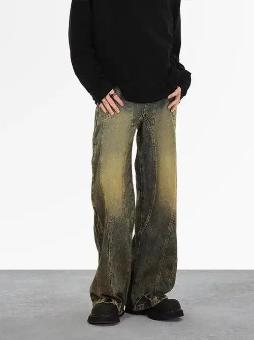 VIBE Vintage straight-leg draped jeans Size US 32 / EU 48 - 2 Thumbnail