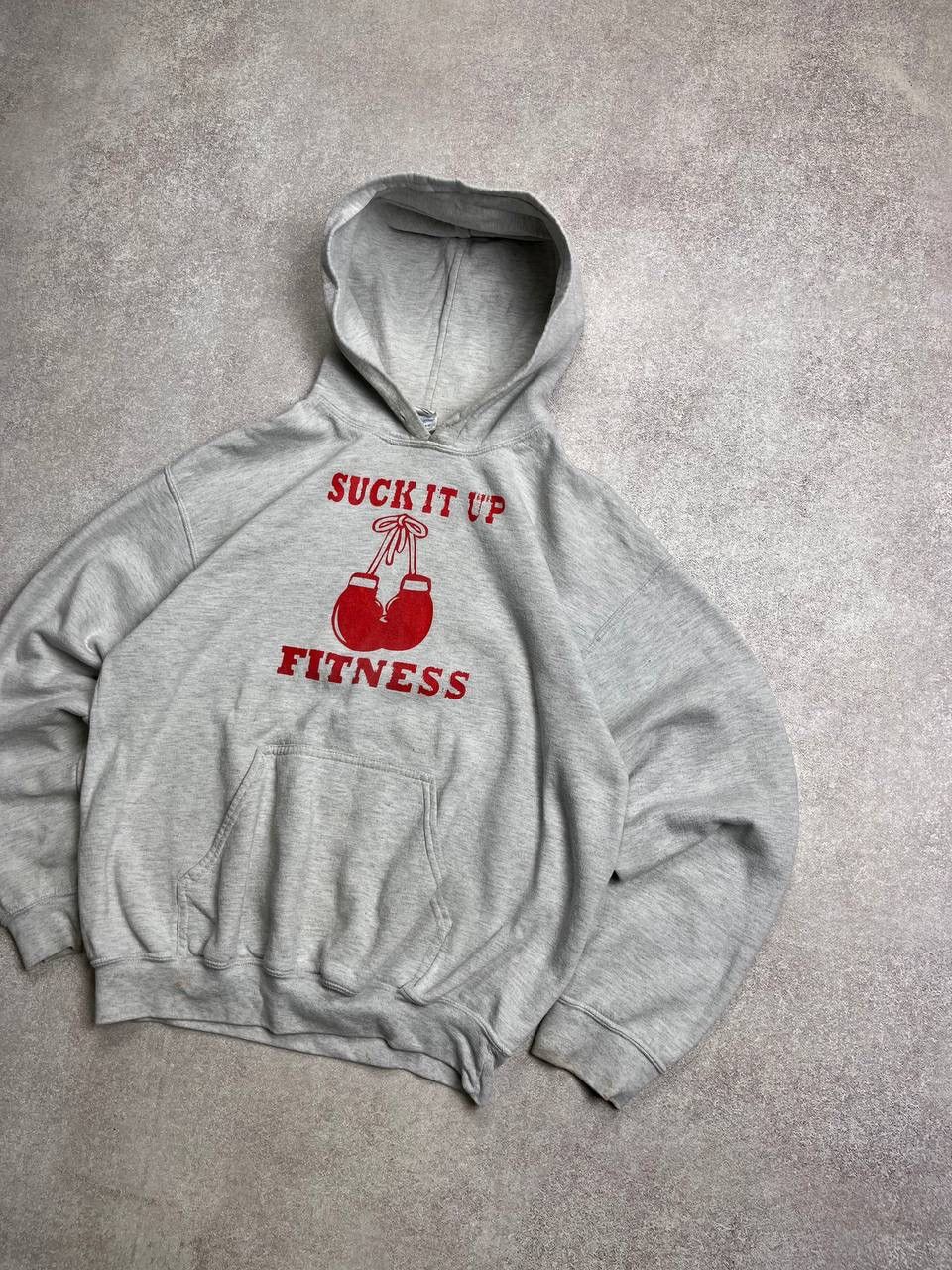 Vintage VINTAGE 90s BOXY SUCK IT UP FITNESS HOODIE Y2K M Size US M / EU 48-50 / 2 - 2 Thumbnail