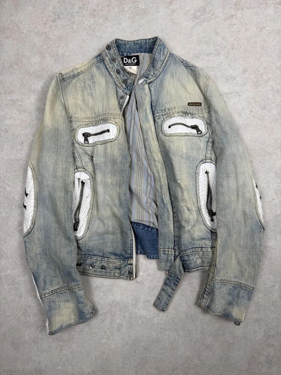 Dolce & Gabbana SS2005 Dolce & Gabbana Blue Apocalyptic Denim Jacket Size US S / EU 44-46 / 1 - 7 Thumbnail