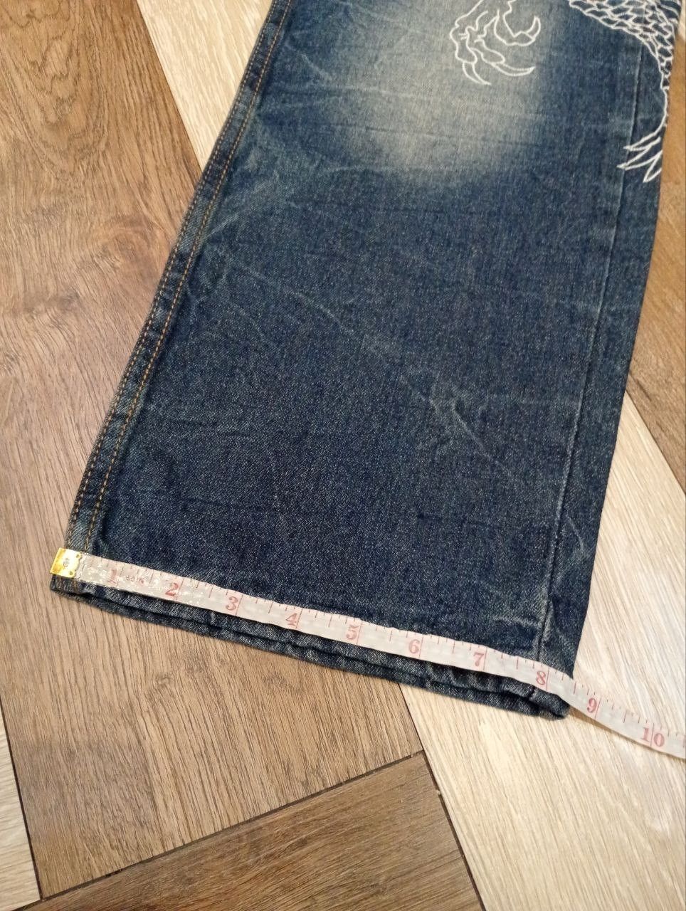Japanese Brand HISHYOUHAKUREI ORIGINAL WAGARA DENIM SUKAJAN DRAGON PANTS Size US 32 / EU 48 - 16 Thumbnail