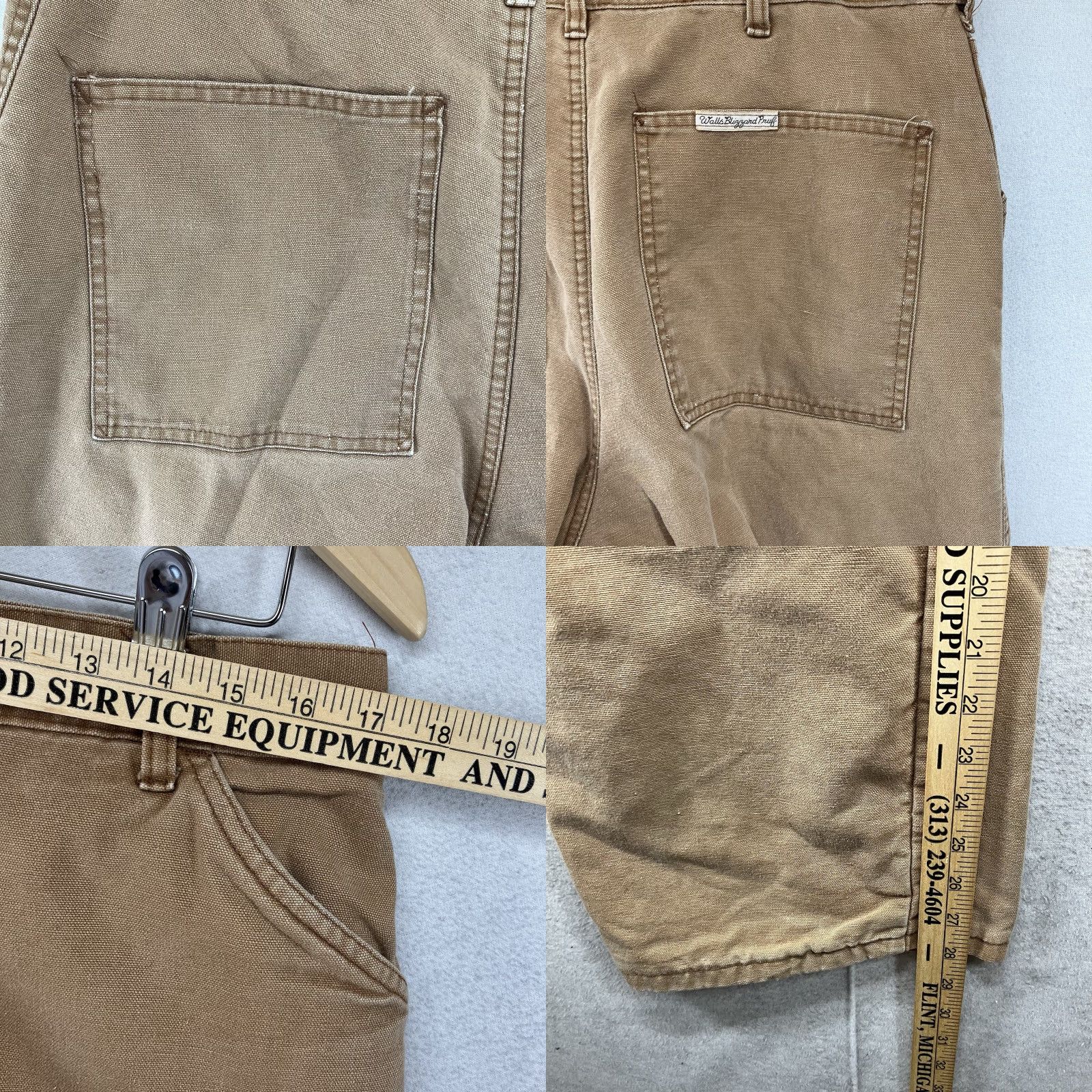 Walls VINTAGE Walls Blizzard Pruf Pants Mens 34x28 Canvas Insulated 3M Thinsulate Brown 5-Pocket Workwear Casual 80s Grunge USA Mens Size US 34 / EU 50 - 10 Thumbnail