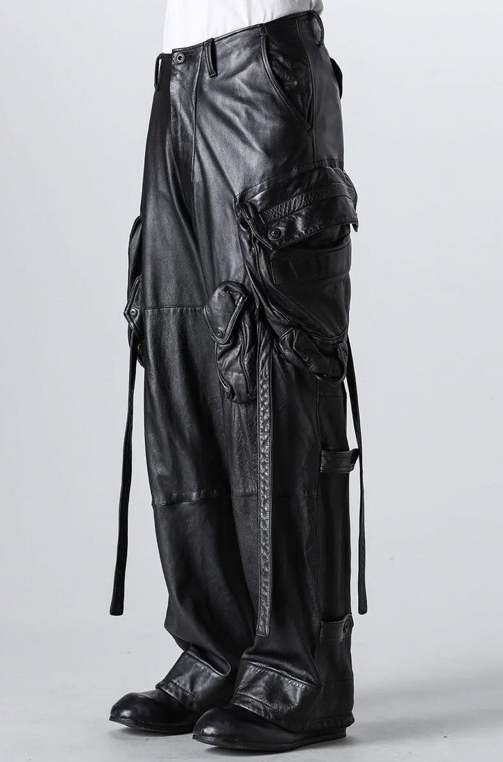 Julius Julius Leather Wide Gas Mask Cargo Pants Size US 34 / EU 50 - 5 Thumbnail