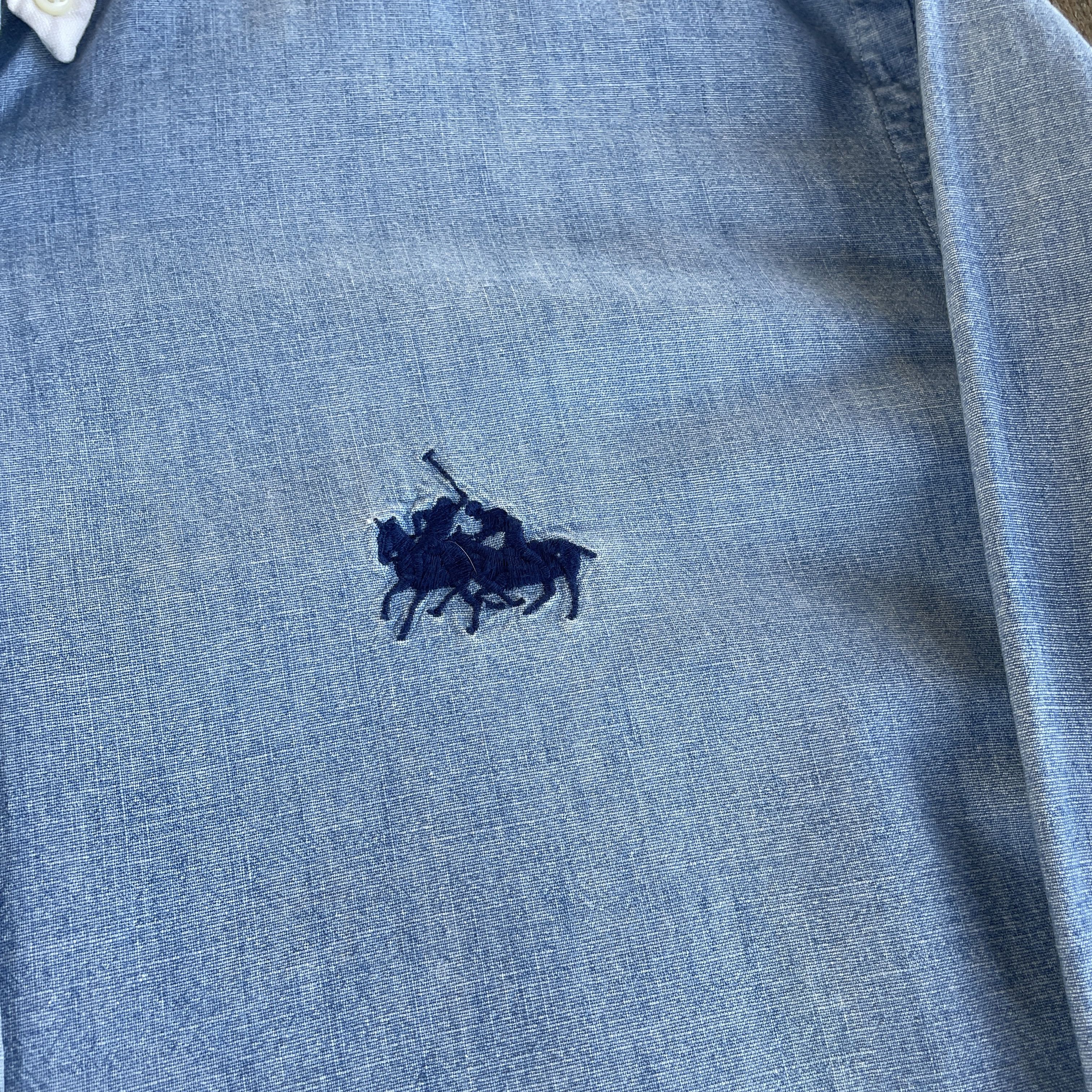 Polo Ralph Lauren Polo Ralph Lauren Contrast Collar Chambray Shirt Size XXL Size US XXL / EU 58 / 5 - 6 Thumbnail