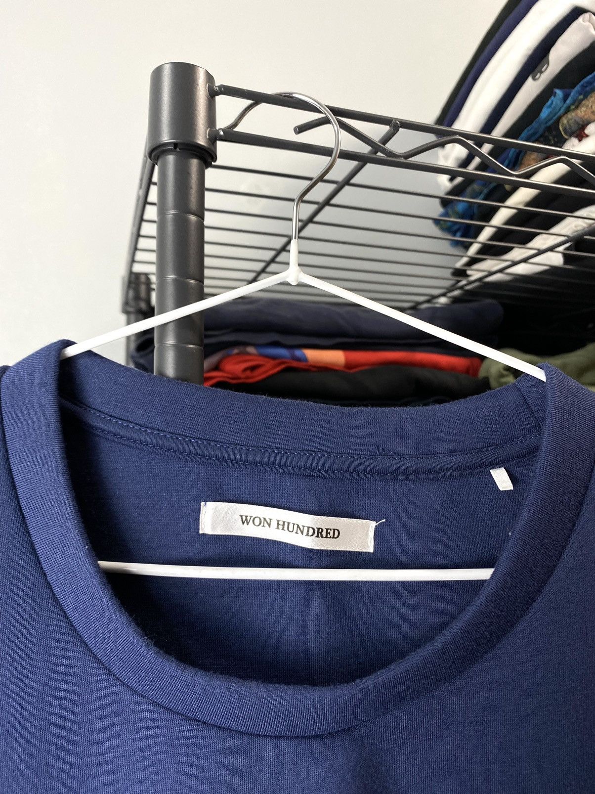 Japanese Brand Rare! Won Hundred Sweatshirt Navy Luxury Size US XL / EU 56 / 4 - 4 Thumbnail