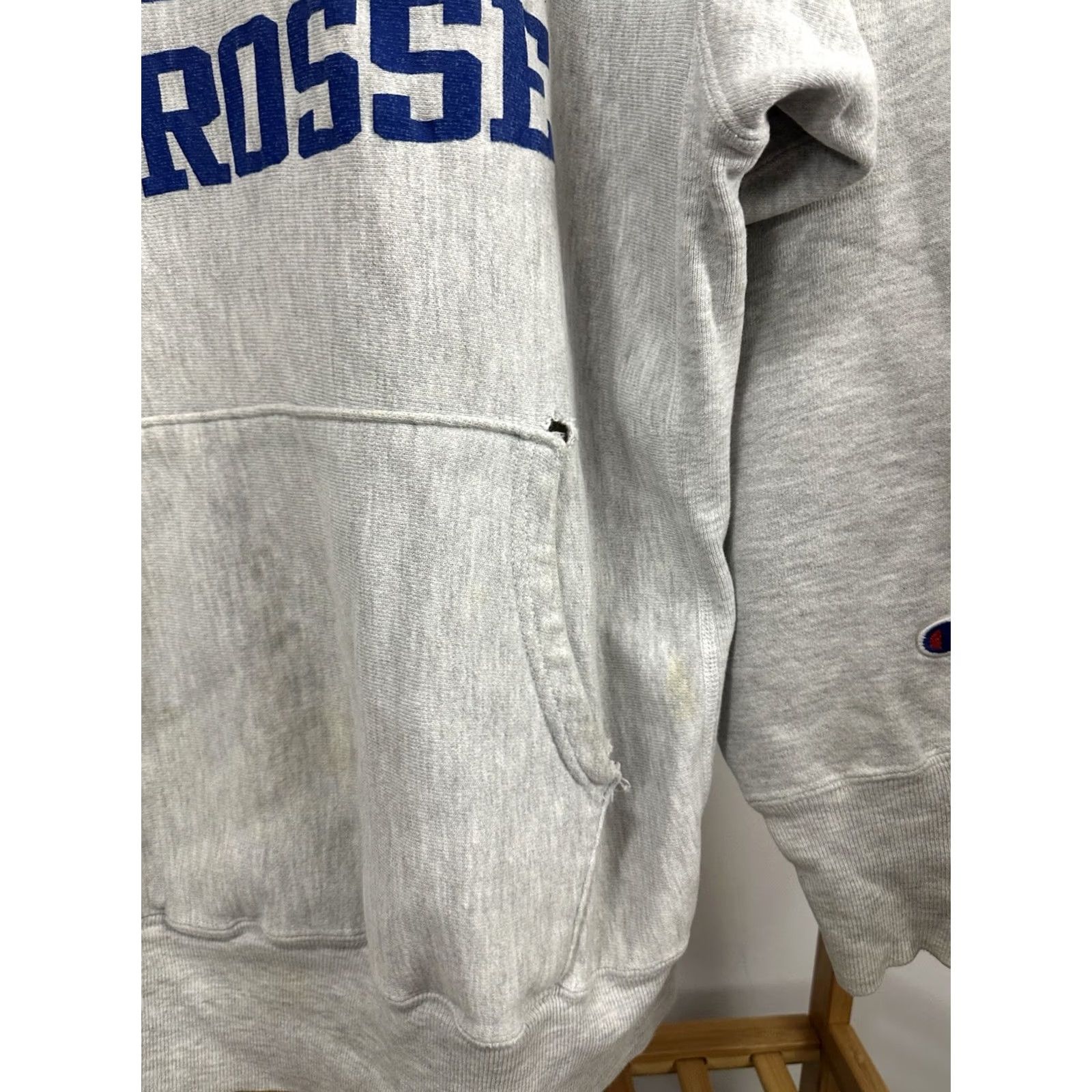 Champion VTG 90s Hofstra Lacrosse Team Issued Reverse Weave Hoodie Sweatshirt RARE XXL Champion Gray Men Sweatshirt Hoodie Size US XXL / EU 58 / 5 - 7 Thumbnail