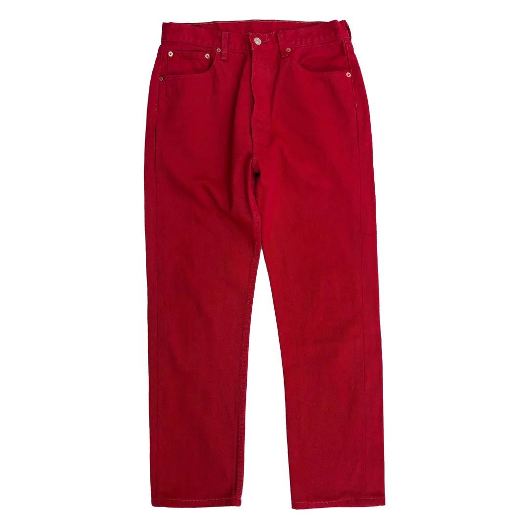 Levi's Levi’s 501 1990 90s Vintage W31 Red USA Made Denim Jeans Size 31" - 2 Thumbnail
