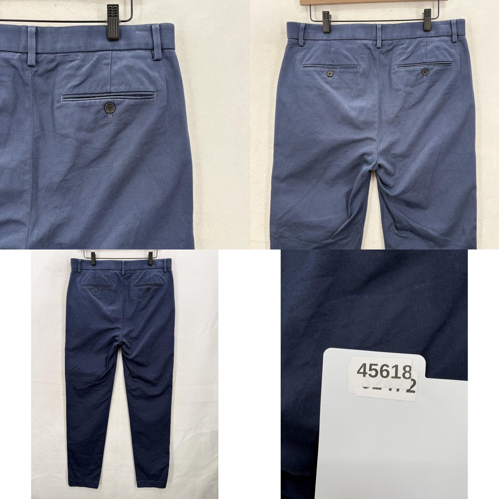 Banana Republic Banana Republic Pants Mens 33x34 Blue Slim Traveler Chino Stretch Casual Work Tapered Front Flat Naut Size US 33 - 9 Thumbnail