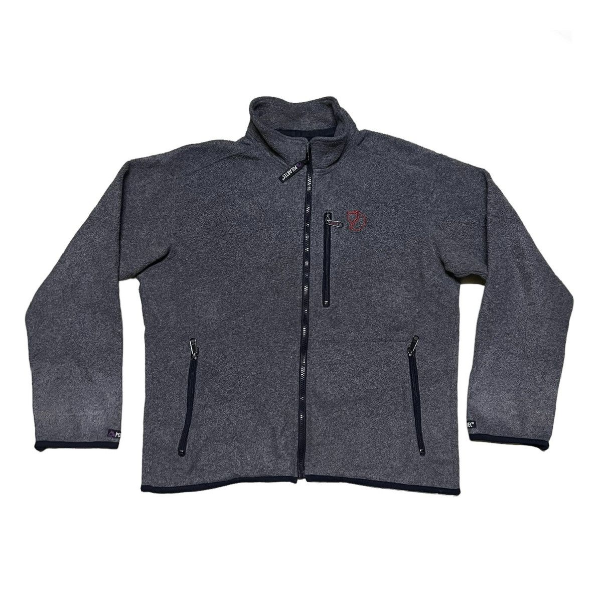 image of Fjallraven x Outdoor Life Fjall Raven Polartec Fleece Zipper Sweater in Grey, Men's (Size Small)