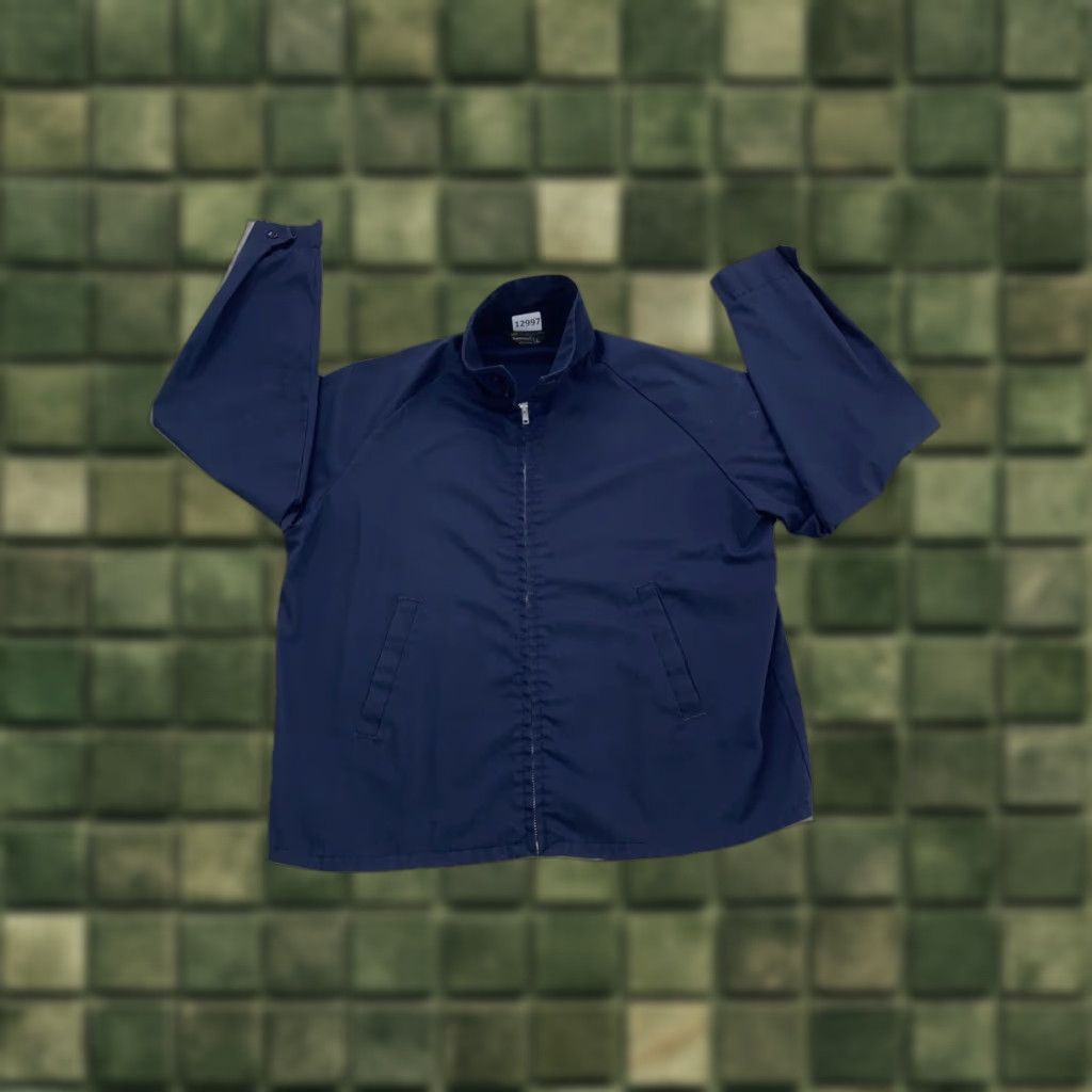 Penn VINTAGE Jc Penny’s Towncraft No Iron Lightweight Full Zip Navy Jacket Mens L 70s 80s Classic Shirt Size US L / EU 52-54 / 3 - 1 Thumbnail