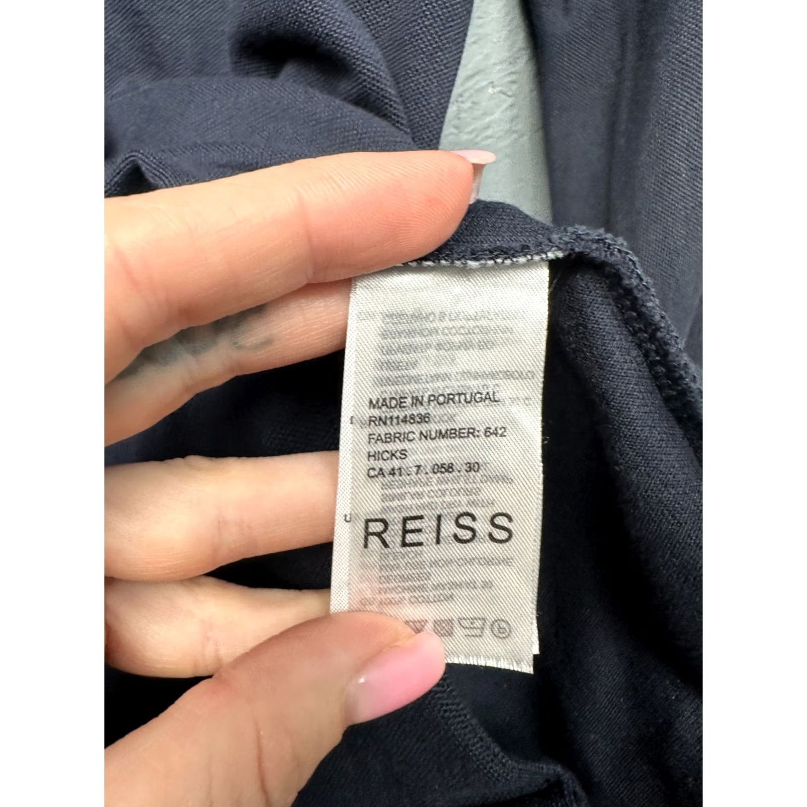 Reiss Reiss Mens Long Sleeve Shirt XL Cotton Blue Knit Button-Up Shirt Mens XL Blue Cotton Button-Up Vintage: No Size US XL / EU 56 / 4 - 4 Thumbnail