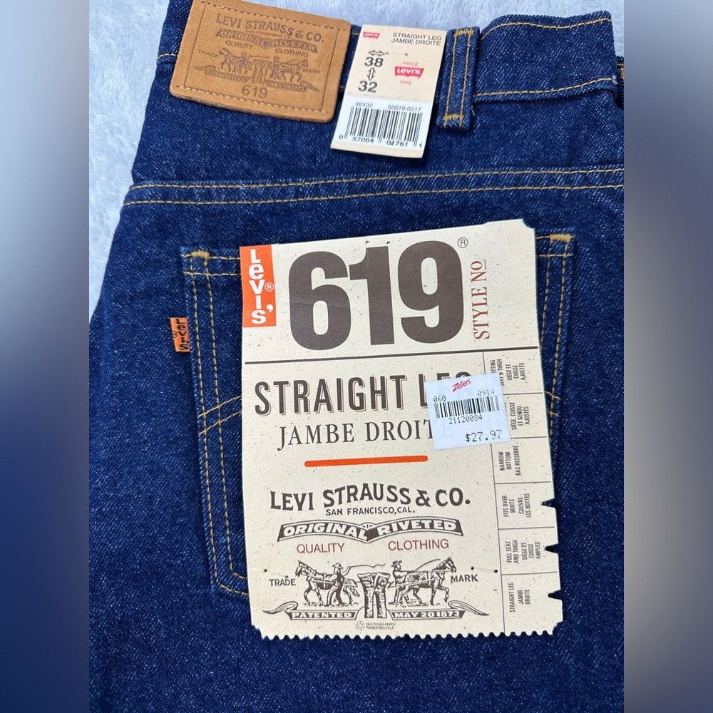 Levi's Vintage NWT Levi's 619 orange tab straight leg 38 Waist 32 Size US 38 / EU 54 - 3 Thumbnail