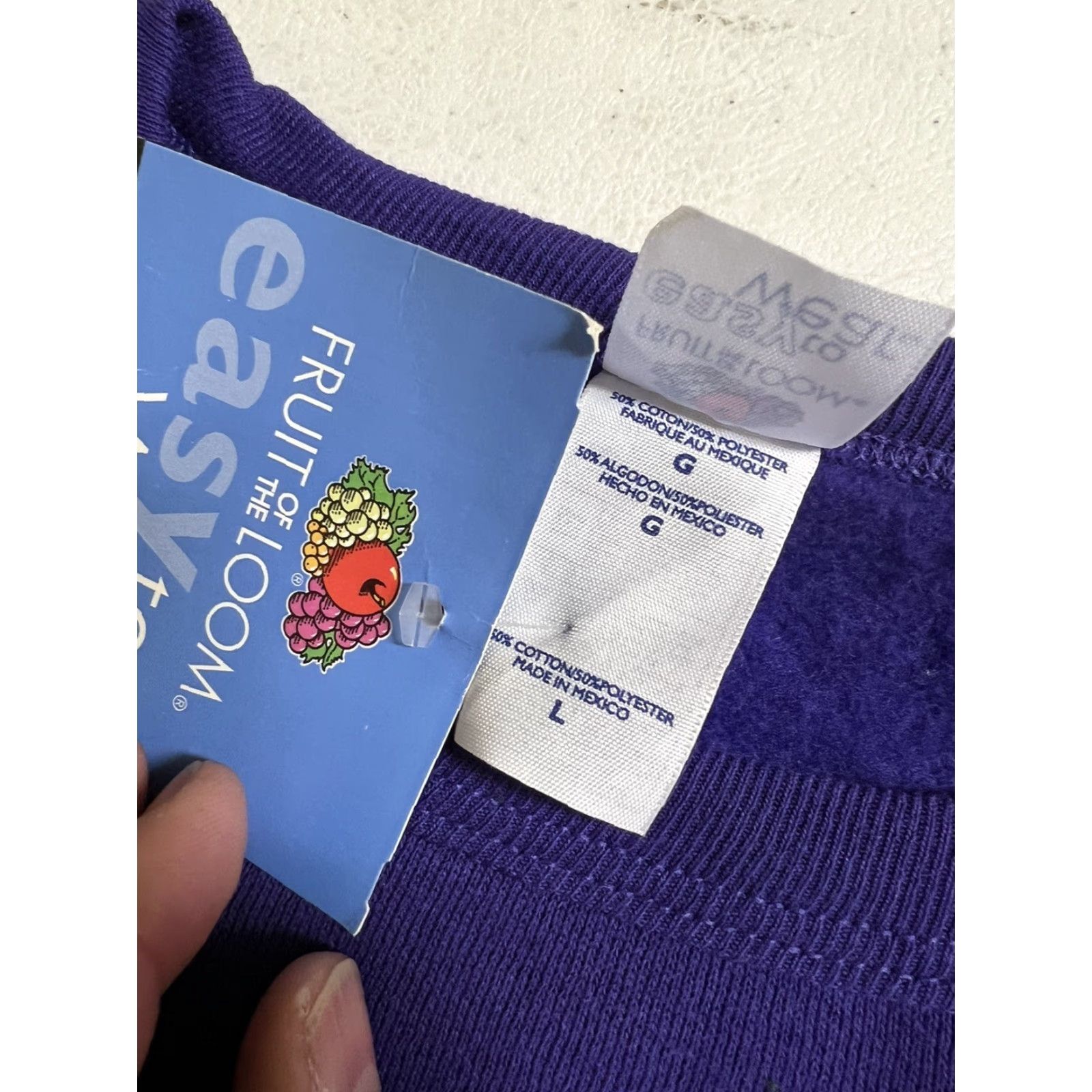 Vintage VINTAGE Newport Purple Long Sleeve Embroidered Sweatshirt L Women Pullover Cotton Blend Activewear Sleeve Size L / US 10 / IT 46 - 4 Thumbnail