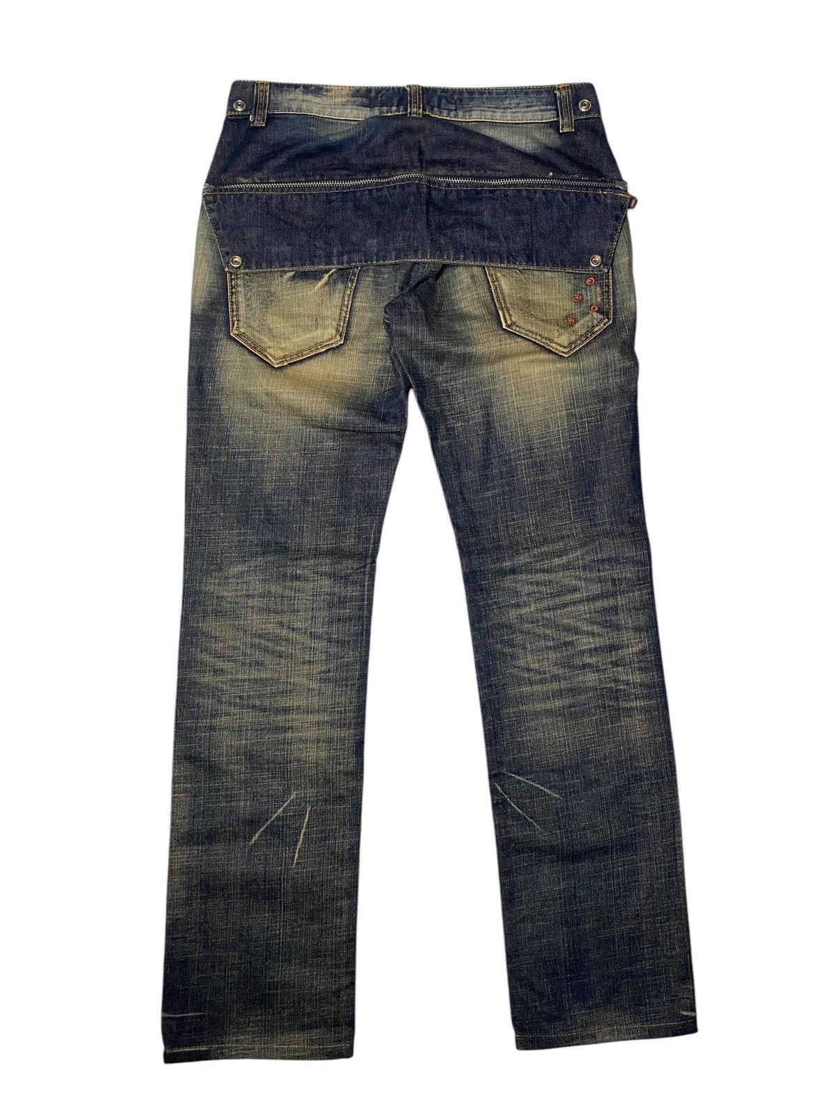 If Six Was Nine 2000's Husky Mudwash Clawmark 2 Style Jeans Size US 31 - 3 Thumbnail