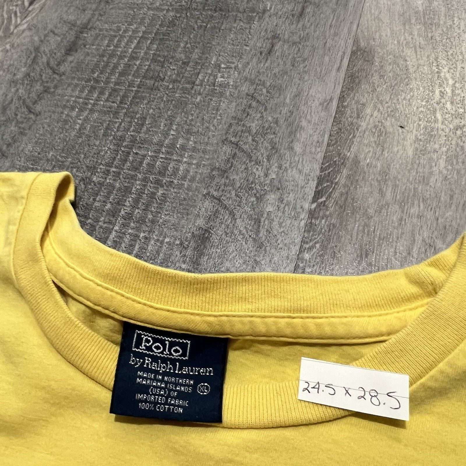 Polo Ralph Lauren VTG Polo Ralph Lauren Tee Paint Logo Yellow Swordfish Shirt Size US XL / EU 56 / 4 - 4 Thumbnail