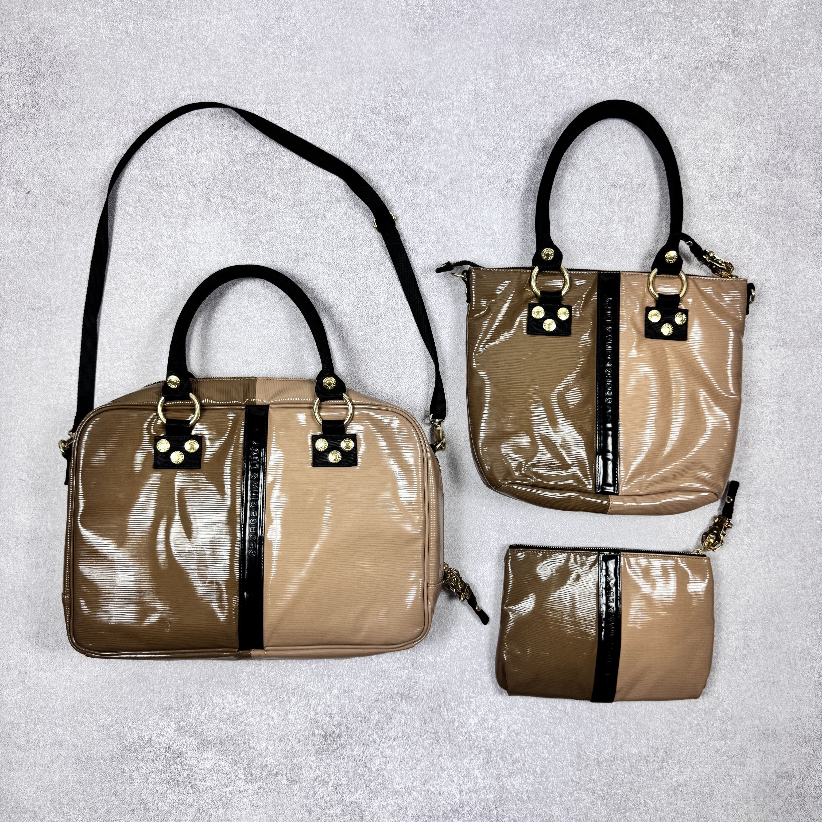 Designer × George Gina & Lucy NEW GEORGE GINA & LUCY HOOLEYMOOLEY GLOSS HANDLE BAG Size ONE SIZE - 7 Thumbnail