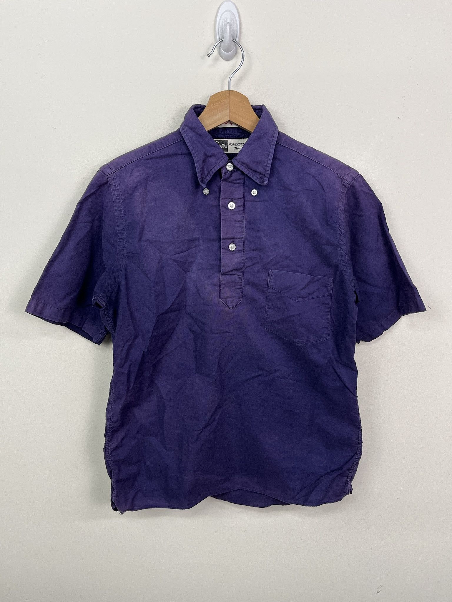 Vintage Vintage 1990s Purple Quarterbutton Tunic Top Size S Size US S / EU 44-46 / 1 - 1 Thumbnail