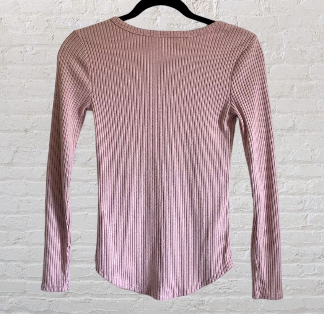 Other PINK LONG SLEEVE PLUNGING V NECK TOP Size S / US 4 / IT 40 - 3 Thumbnail