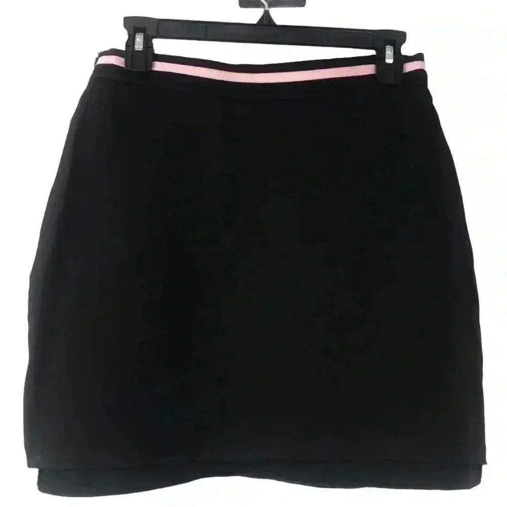 Other Pink Tartan Wool Blend Mini Skirt Black Textured A-Line Size 26" / US 2 / IT 38 - 13 Thumbnail