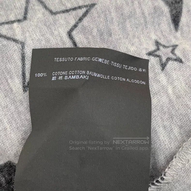 Saint Laurent Paris Saint Laurent Paris Gray Five-Pointed Star Printed Cotton Size US XS / EU 42 / 0 - 7 Thumbnail