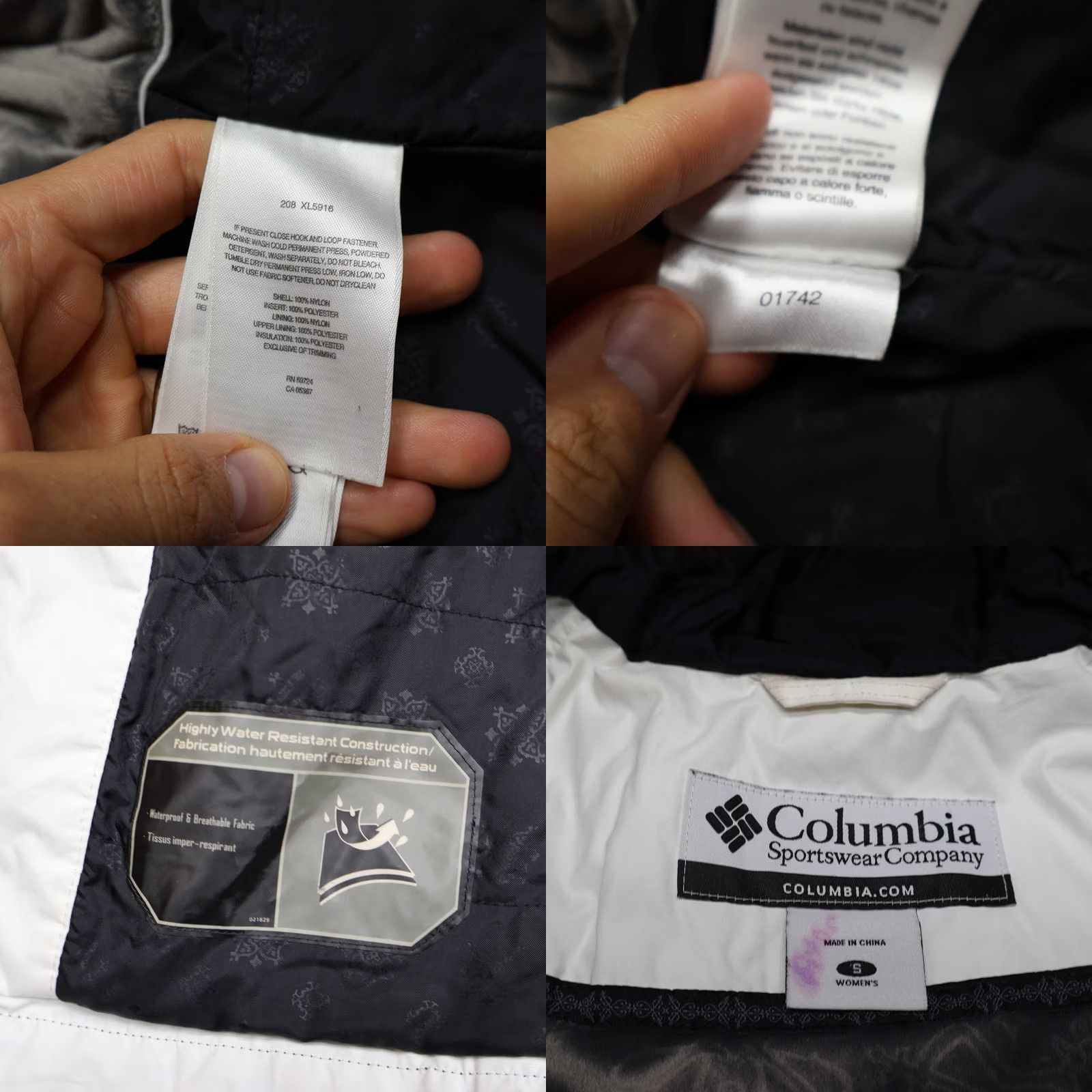Rains Columbia Jacket Women Small Black Ski Snow Waterproof Wind Rain Insulated Warm Size S / US 4 / IT 40 - 8 Thumbnail