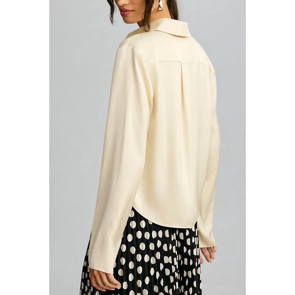 Anthropologie Anthropologie NWT Silky Button Down Shirt SZ L Size L / US 10 / IT 46 - 3 Thumbnail