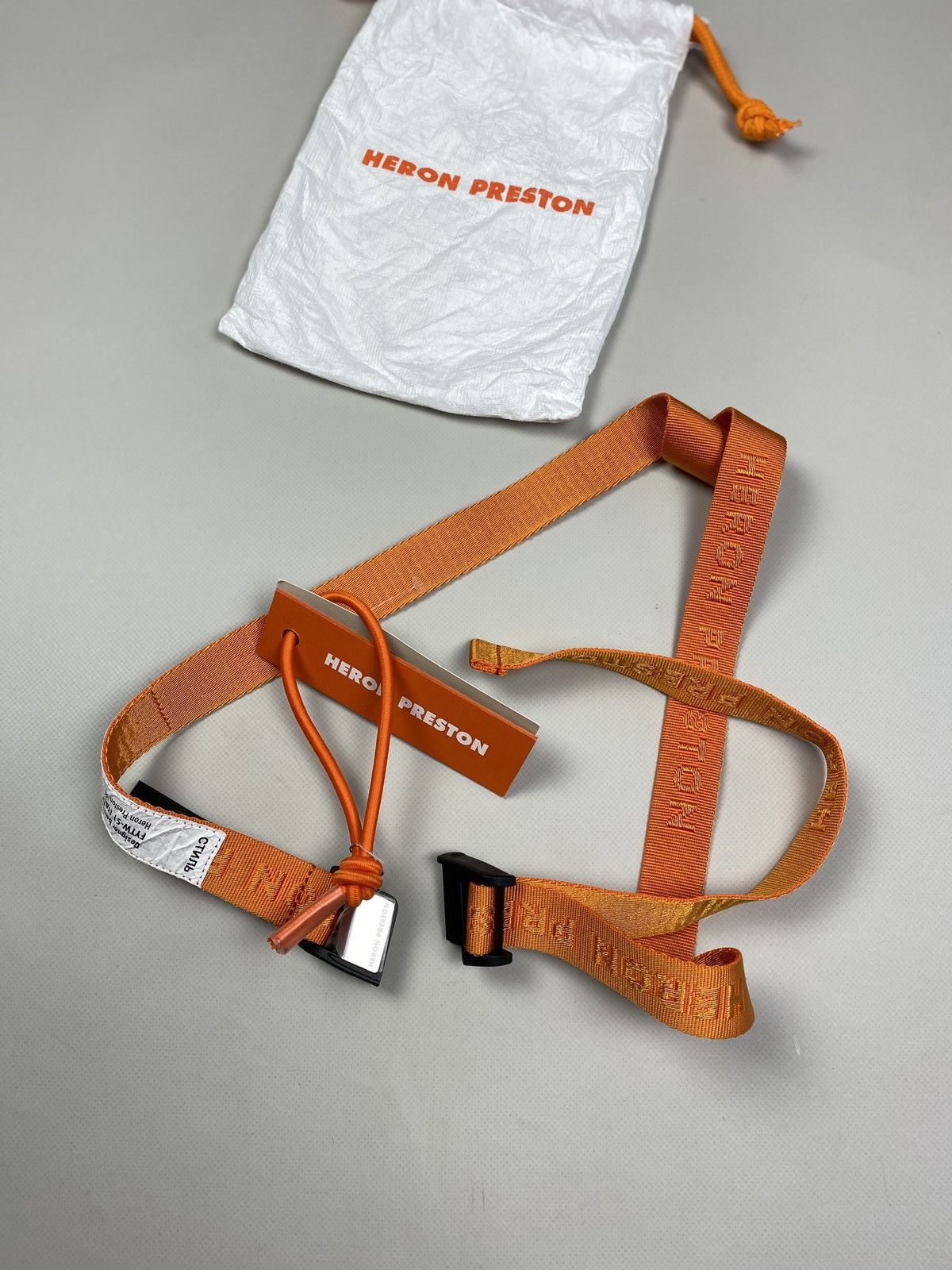 Heron Preston BNWT! Heron Preston Tiny Tape Magnetic Belt One Size Orange Size ONE SIZE - 6 Thumbnail