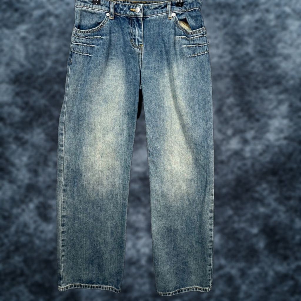 I.AM.GIA I.AM.GIA Womens Small 28 inch Waist Relaxed Fit Wide Leg Blue Denim Jeans Size 28" / US 6 / IT 42 - 1 Thumbnail