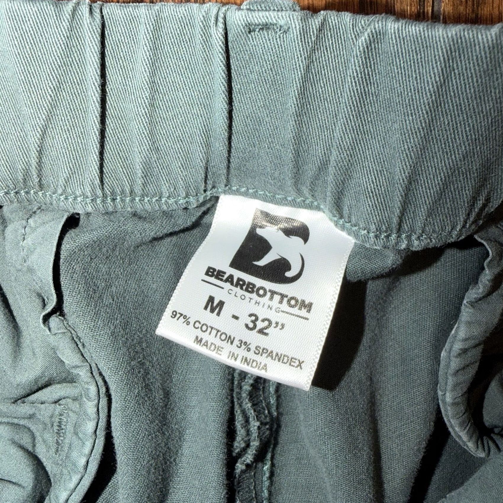 Vintage Bear Bottom Stretch Chino Pants Lot Of 2 Mens Medium 32 Green Red Tapered Size US 31 - 7 Thumbnail